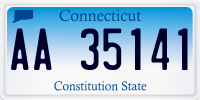 CT license plate AA35141