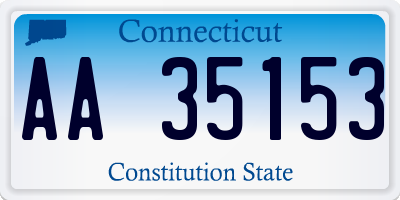 CT license plate AA35153