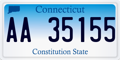 CT license plate AA35155