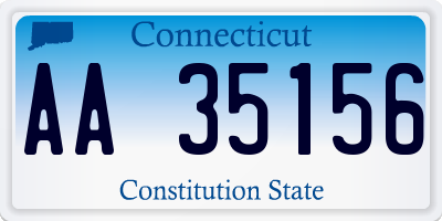 CT license plate AA35156