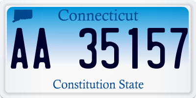 CT license plate AA35157