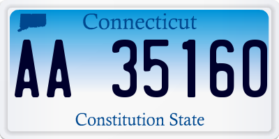 CT license plate AA35160