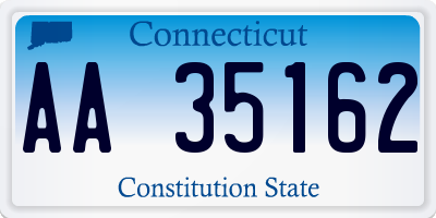 CT license plate AA35162