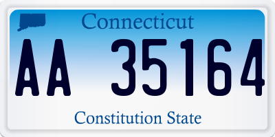 CT license plate AA35164