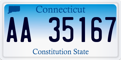 CT license plate AA35167