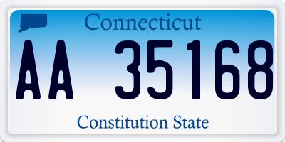 CT license plate AA35168