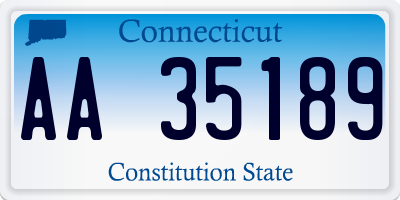 CT license plate AA35189