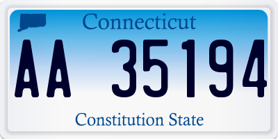 CT license plate AA35194