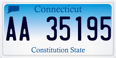 CT license plate AA35195