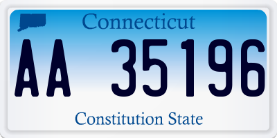 CT license plate AA35196