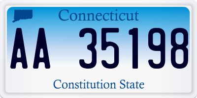 CT license plate AA35198