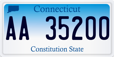 CT license plate AA35200