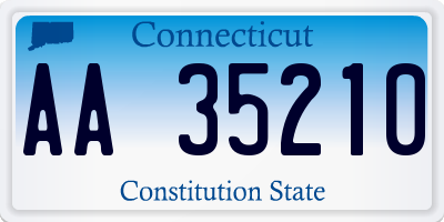 CT license plate AA35210