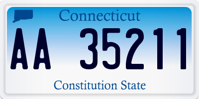 CT license plate AA35211