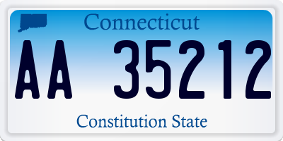 CT license plate AA35212