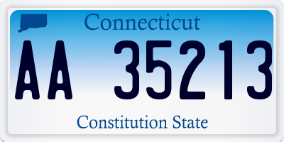 CT license plate AA35213