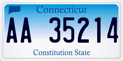 CT license plate AA35214