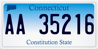 CT license plate AA35216