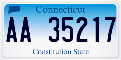 CT license plate AA35217