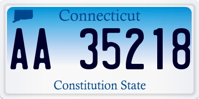 CT license plate AA35218