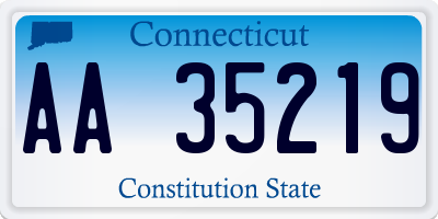 CT license plate AA35219