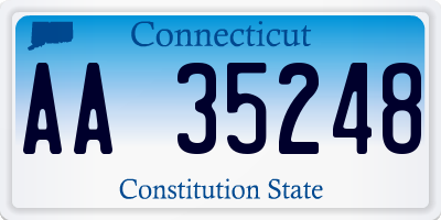 CT license plate AA35248