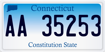 CT license plate AA35253