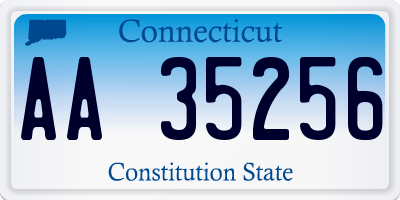 CT license plate AA35256