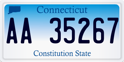 CT license plate AA35267