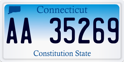 CT license plate AA35269