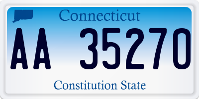 CT license plate AA35270