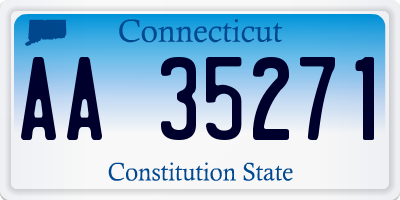 CT license plate AA35271