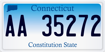 CT license plate AA35272