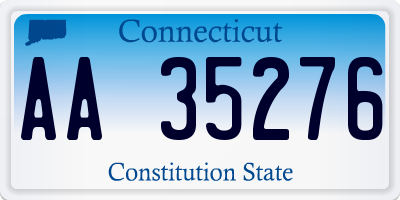 CT license plate AA35276