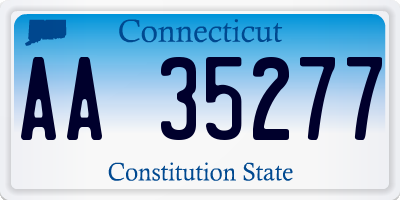 CT license plate AA35277