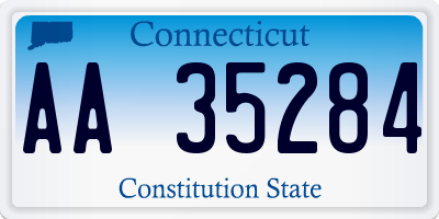 CT license plate AA35284