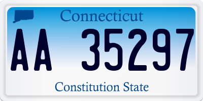 CT license plate AA35297