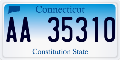 CT license plate AA35310