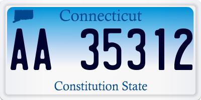 CT license plate AA35312