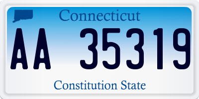 CT license plate AA35319