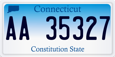 CT license plate AA35327