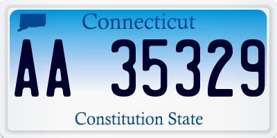 CT license plate AA35329