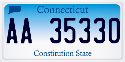 CT license plate AA35330