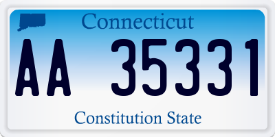 CT license plate AA35331