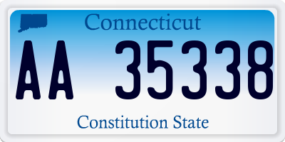 CT license plate AA35338