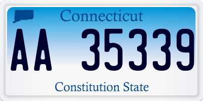 CT license plate AA35339