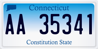 CT license plate AA35341