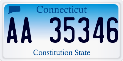 CT license plate AA35346