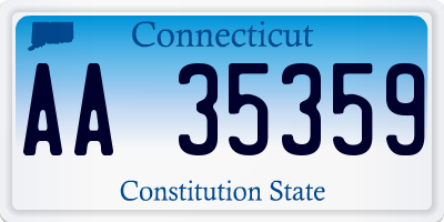 CT license plate AA35359