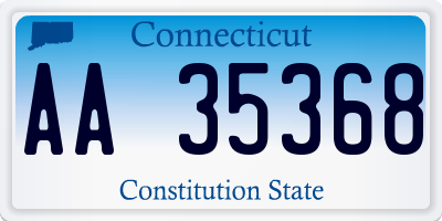 CT license plate AA35368